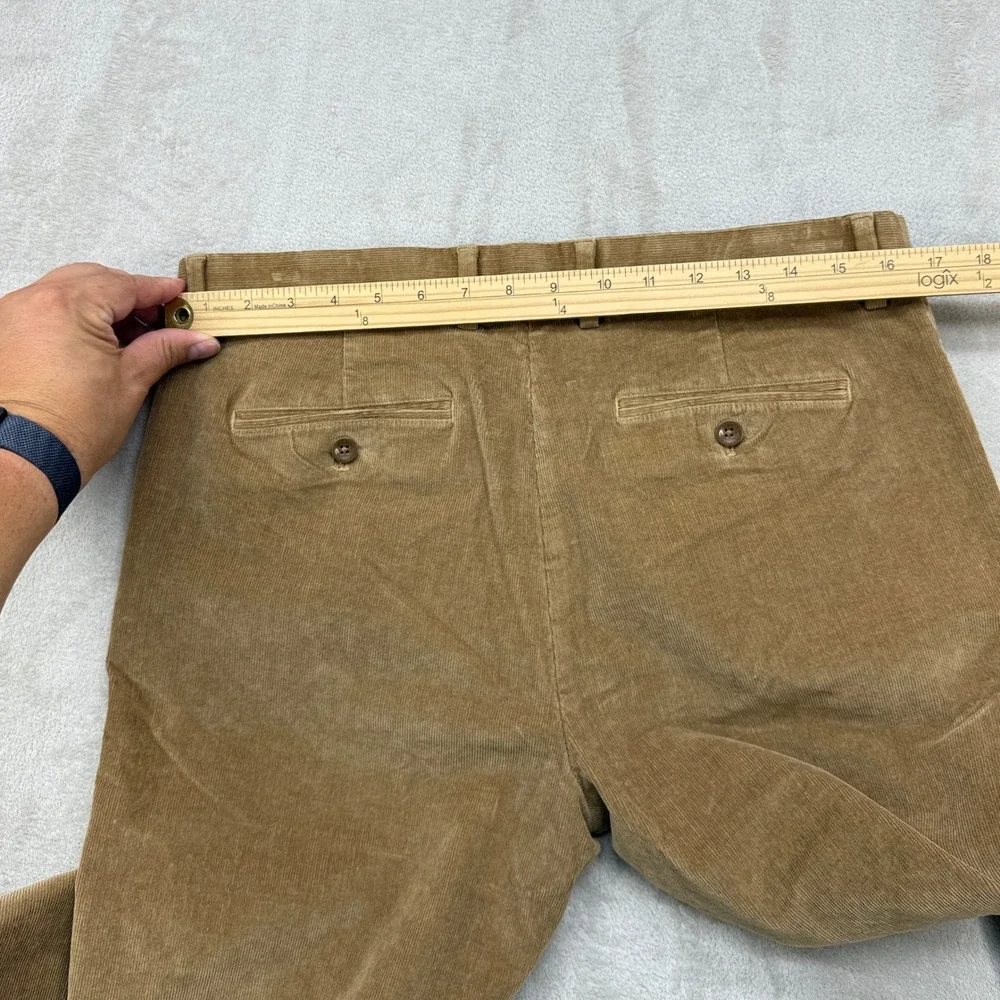 Banana Republic Kentfield Pant Mens 33x30 Acorn Brown Corduroy Straight Leg Prep